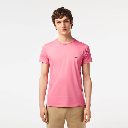 Lacoste - Pima Cotton Jersey T-Shirt, Crew Neck - Pink