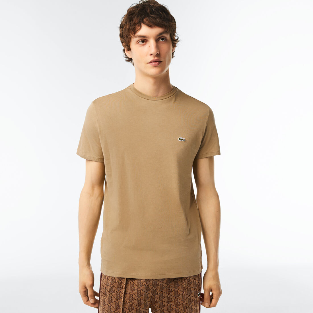 Lacoste - Pima Cotton Jersey T-Shirt, Crew Neck - Beige
