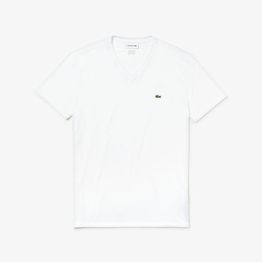 Lacoste - Pima Cotton Jersey T-Shirt, V-Neck - White