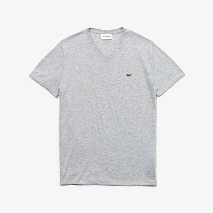 Lacoste - Pima Cotton Jersey T-Shirt, V-Neck - Gray