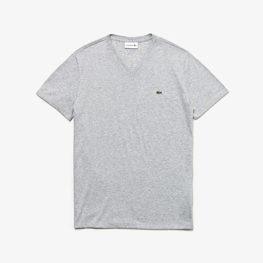 Lacoste - Pima Cotton Jersey T-Shirt, V-Neck - Gray