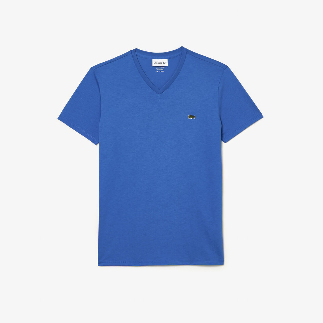 Lacoste - Pima Cotton Jersey T-Shirt, V-Neck - Blue