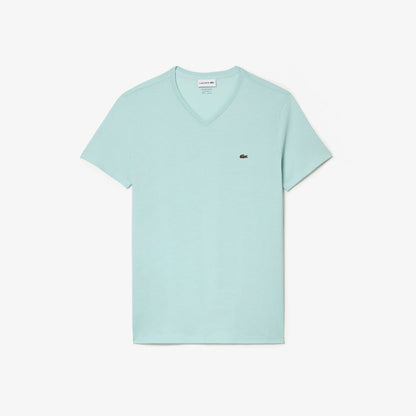 Lacoste - Pima Cotton Jersey T-Shirt, V-Neck - Light Green