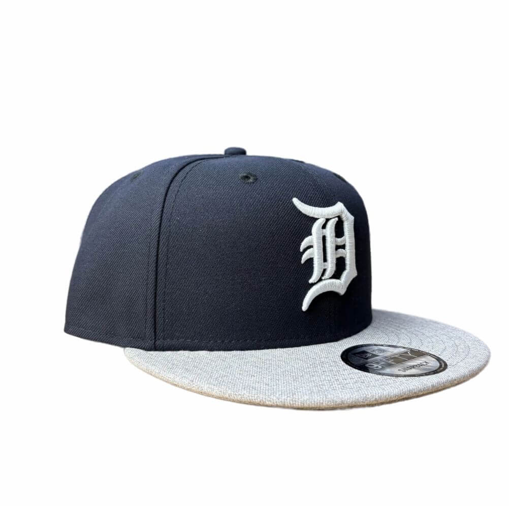 NEW ERA DETROIT TIGERS NAVY/HEATHER GREY 9FIFTY SNAPBACK CAP
