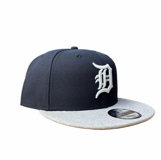 NEW ERA DETROIT TIGERS NAVY/HEATHER GREY 9FIFTY SNAPBACK CAP