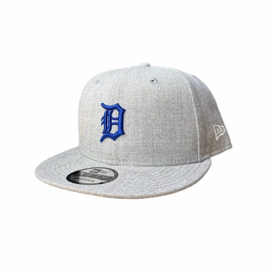 NEW ERA DETROIT TIGERS HEATHER GRAY/ROYAL 9FIFTY SNAPBACK CAP