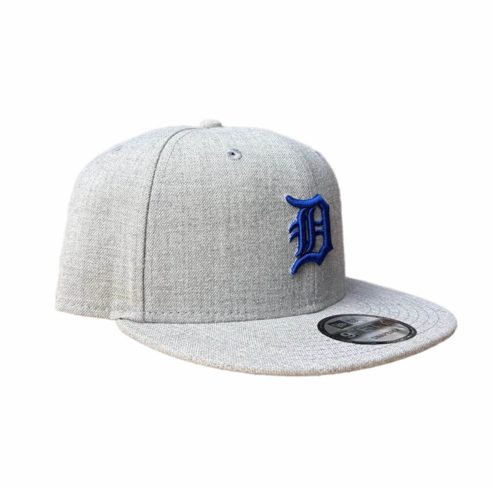 NEW ERA DETROIT TIGERS HEATHER GRAY/ROYAL 9FIFTY SNAPBACK CAP