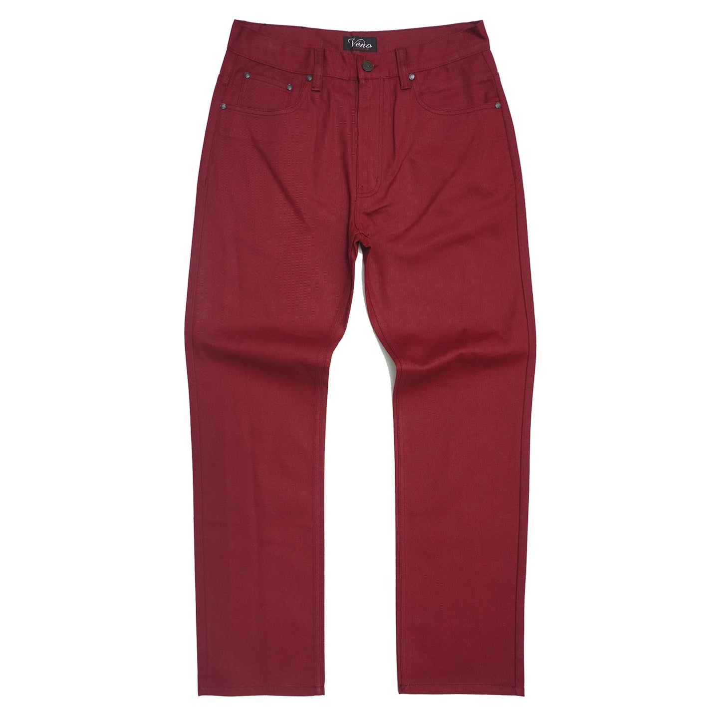 VENO Twill Denim Jeans - Burgundy (V1761)