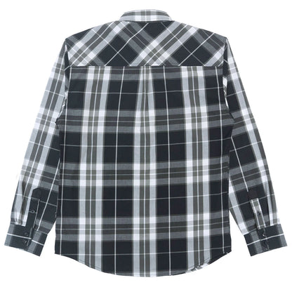 VENO  Brandon Long sleeves Plaid Shirt - Black (V1826)