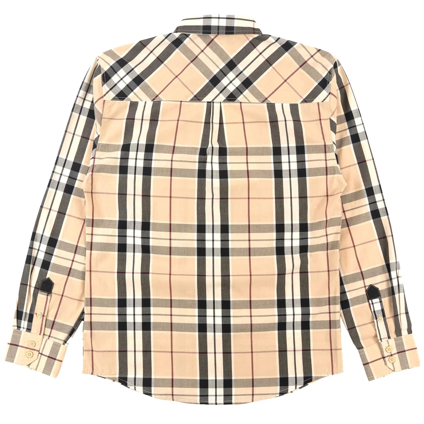 VENO Brandon Long sleeves Plaid Shirt - Khaki ( V1826 )