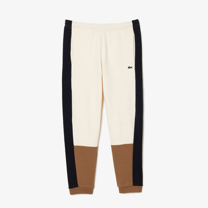 Lacoste - Men's Regular Fit Color block Joggers - White/Brown/Navy