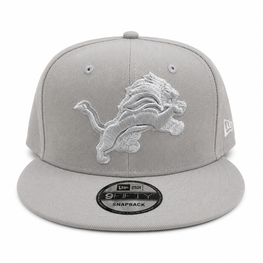 NEW ERA DETROIT LIONS GRAY/GRAY 9FIFTY SNAPBACK CAP