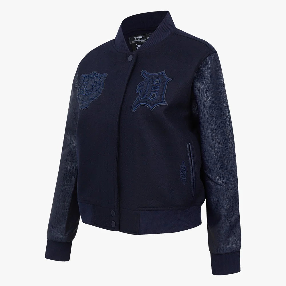 PRO STANDARD DETROIT TIGERS TRIPLE TONAL WOOL VARSITY JACKET
