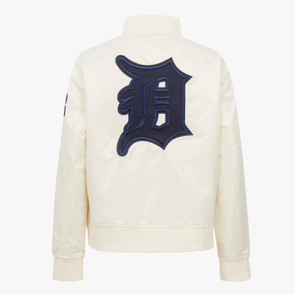 PRO STANDARD DETROIT TIGERS TRIPLE TONAL W SATIN JACKET, EGGSHELL