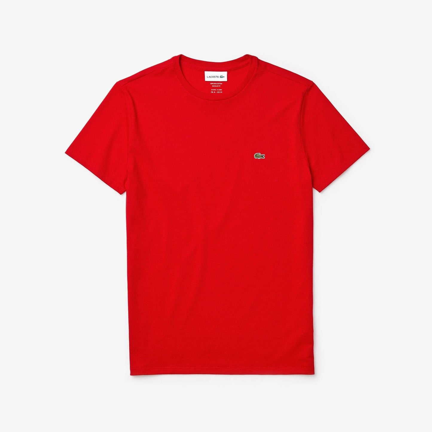 Lacoste - Pima Cotton Jersey T-Shirt, Crew Neck - Red