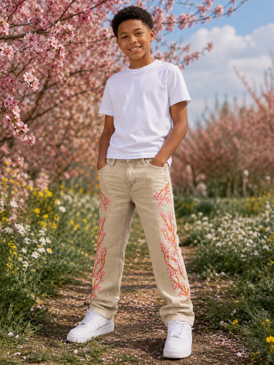 EXIT KIDS SAKURA STACKED JEAN