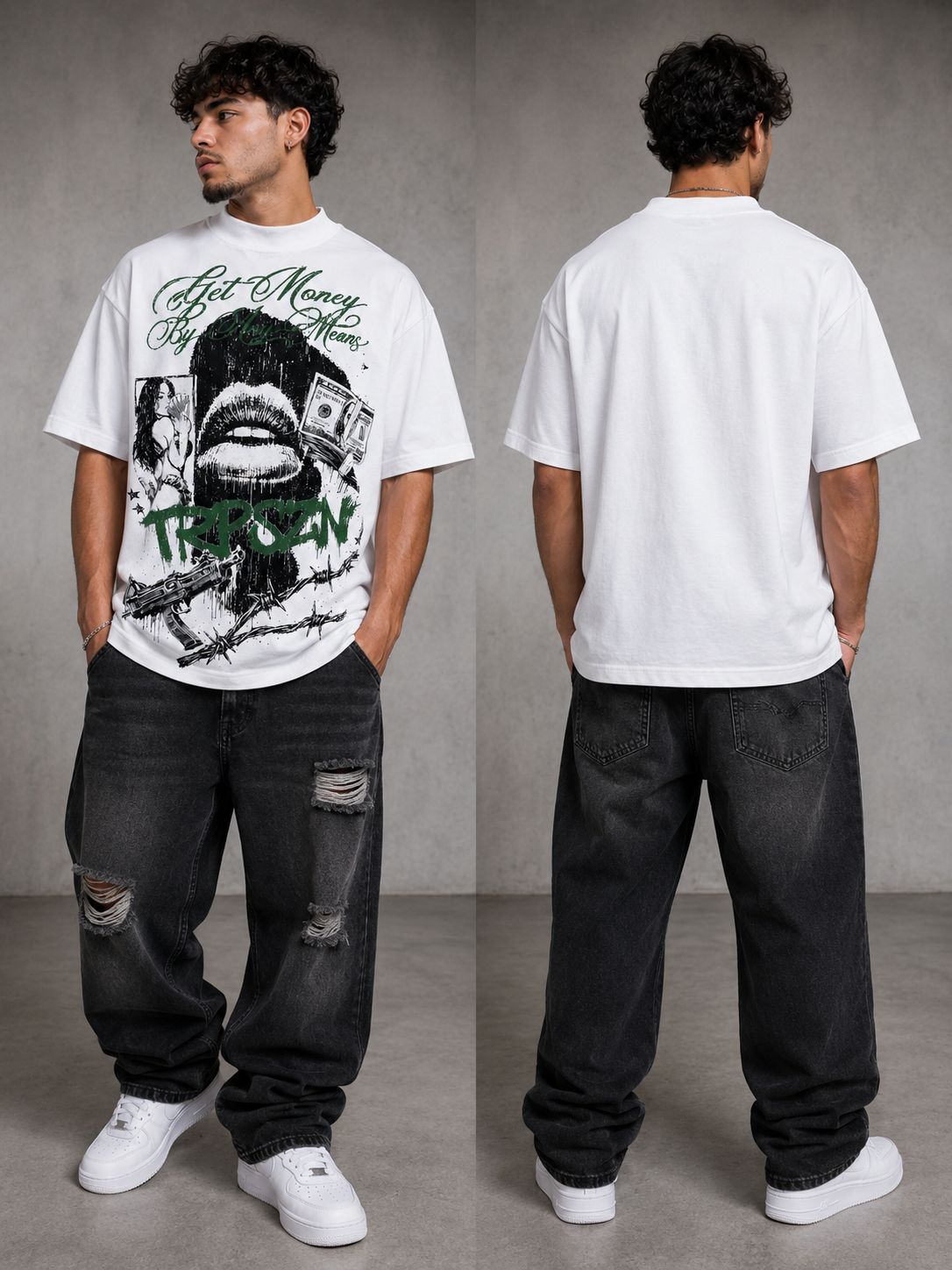 SZN VIP  BARBED WIRE  CASH TEE
