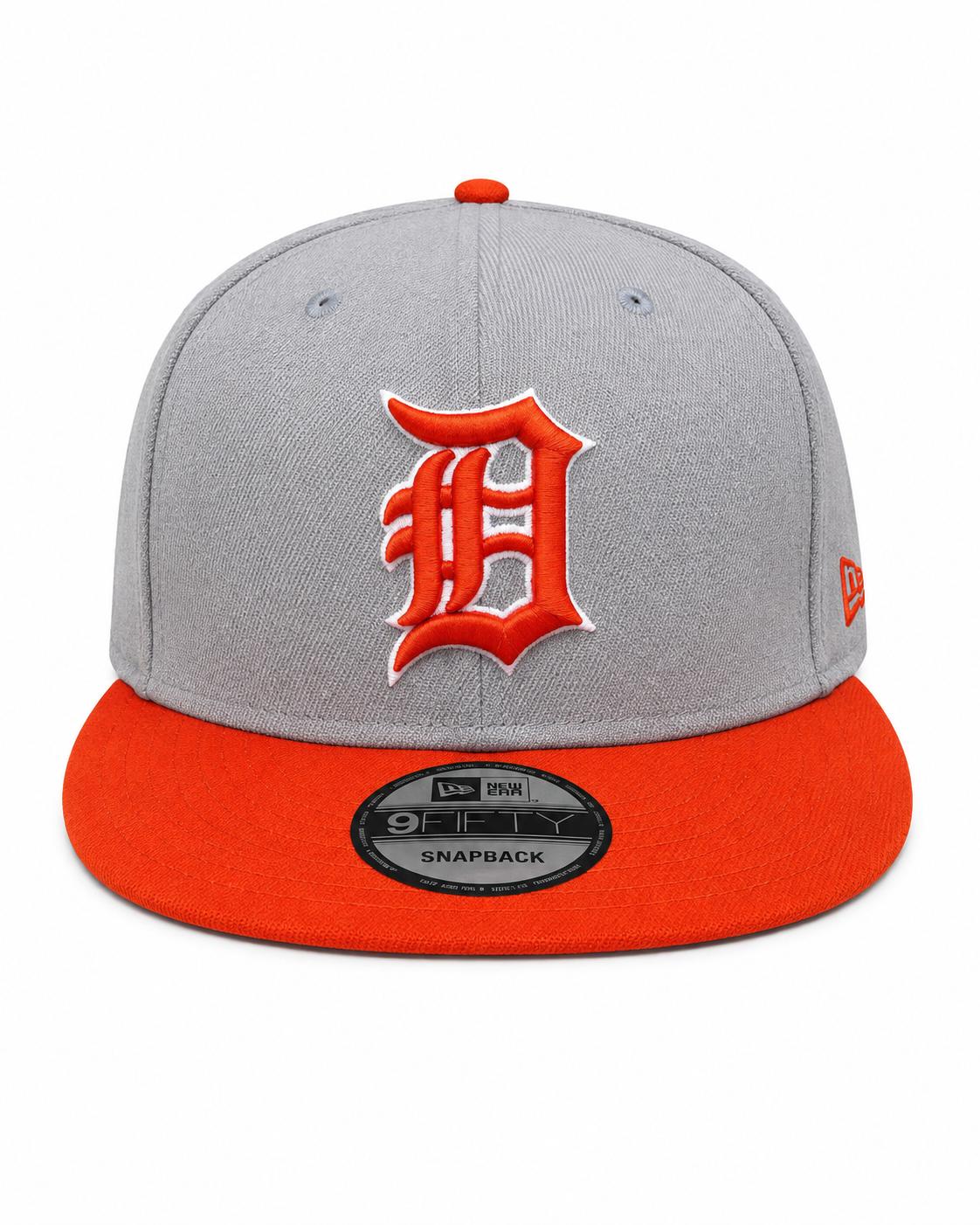 NEW ERA DETROIT TIGERS LT.GRAY/ORANGE BRIM 9FIFTY SNAPBACK CAP