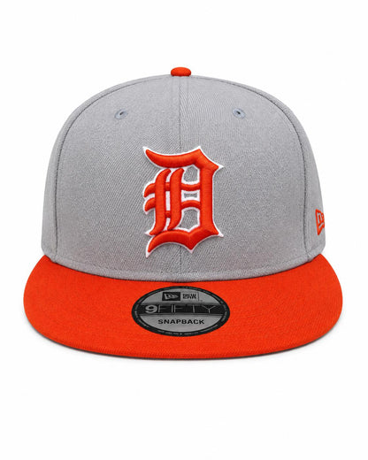 NEW ERA DETROIT TIGERS LT.GRAY/ORANGE BRIM 9FIFTY SNAPBACK CAP