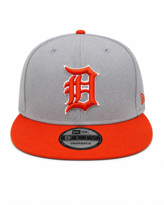 NEW ERA DETROIT TIGERS LT.GRAY/ORANGE BRIM 9FIFTY SNAPBACK CAP