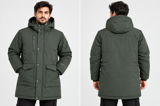 COPPER RIVET PUFF 3/4 LONG JACKET