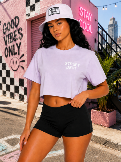 STREET DEPT TRENCHES WOMEN'S CROP TEE