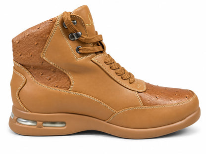SIO OSTRICH EMBOSSED HIGH TOP AIR SNEAKERS (TROY)