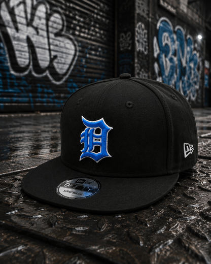 NEW ERA DETROIT TIGERS BLACK/BLUE 9FIFTY SNAPBACK CAP