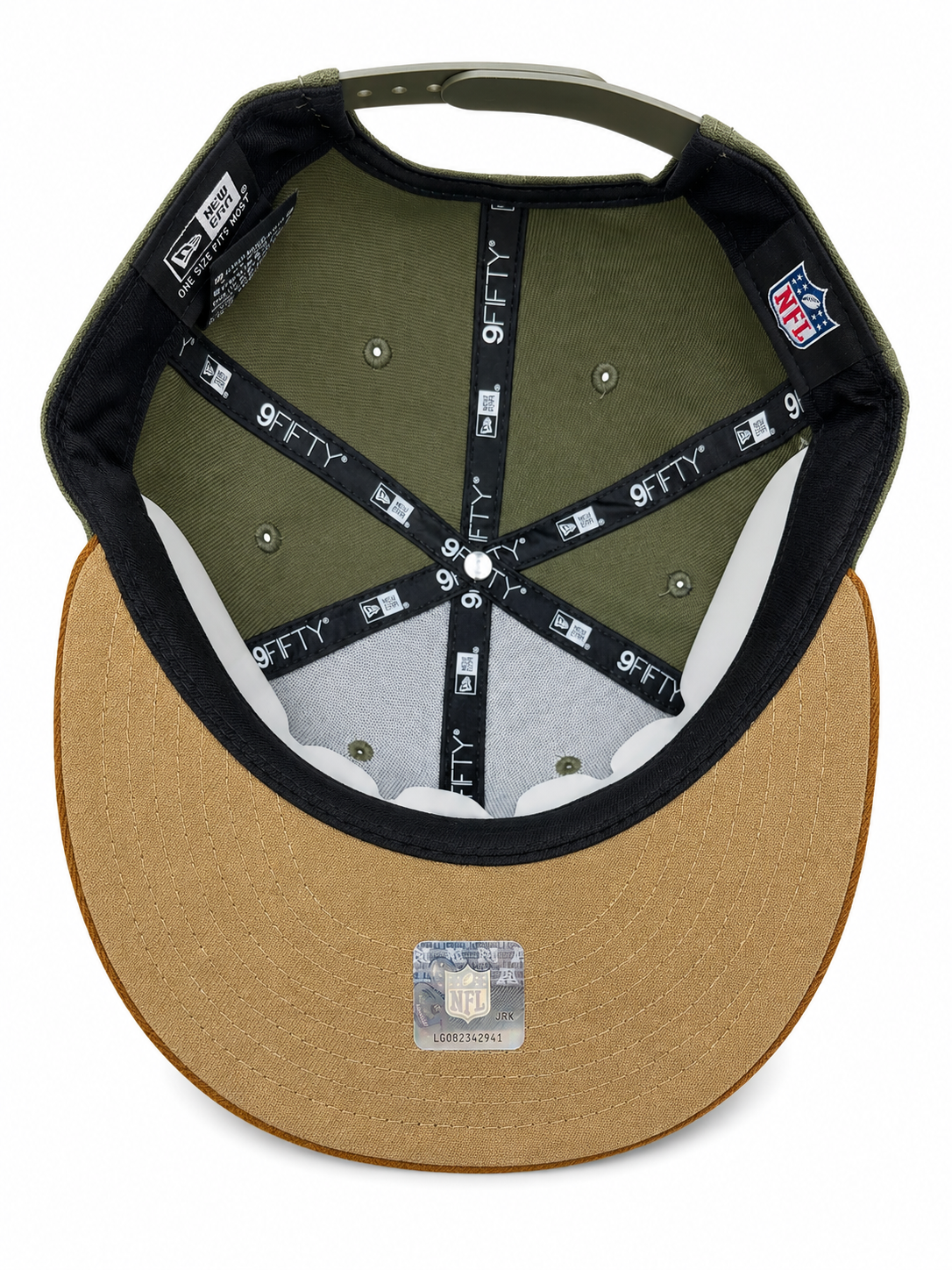 NEW ERA DETROIT LIONS OLIVE/PANAMA TAN 75 SEASONS 9FIFTY SNAPBACK CAP