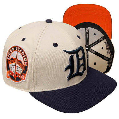 Men's Pro Standard White Detroit Tigers Dip-Dye Snapback Hat