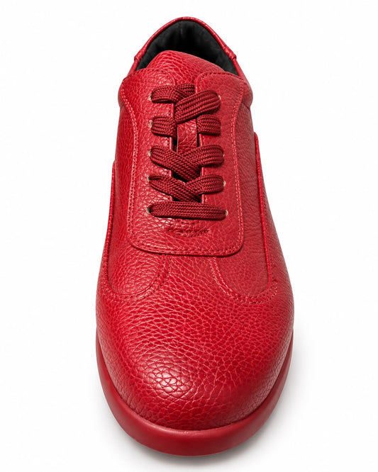 SIO PEBBLED LEATHER AIR CUSHION SNEAKERS (BRAUN)