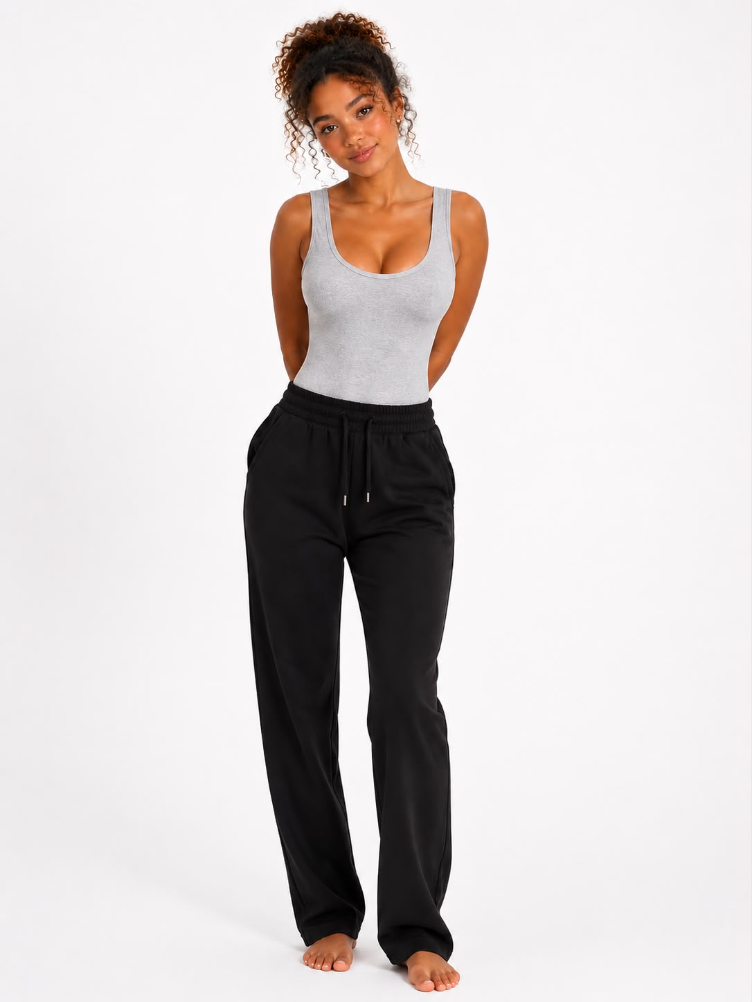 SHARP TRADING WOMEN ROUND NECK TANK-BODYSUIT