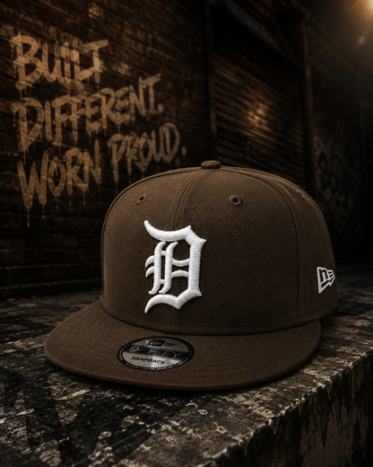 NEW ERA DETROIT TIGERS BROWN/WHITE 9FIFTY SNAPBACK CAP