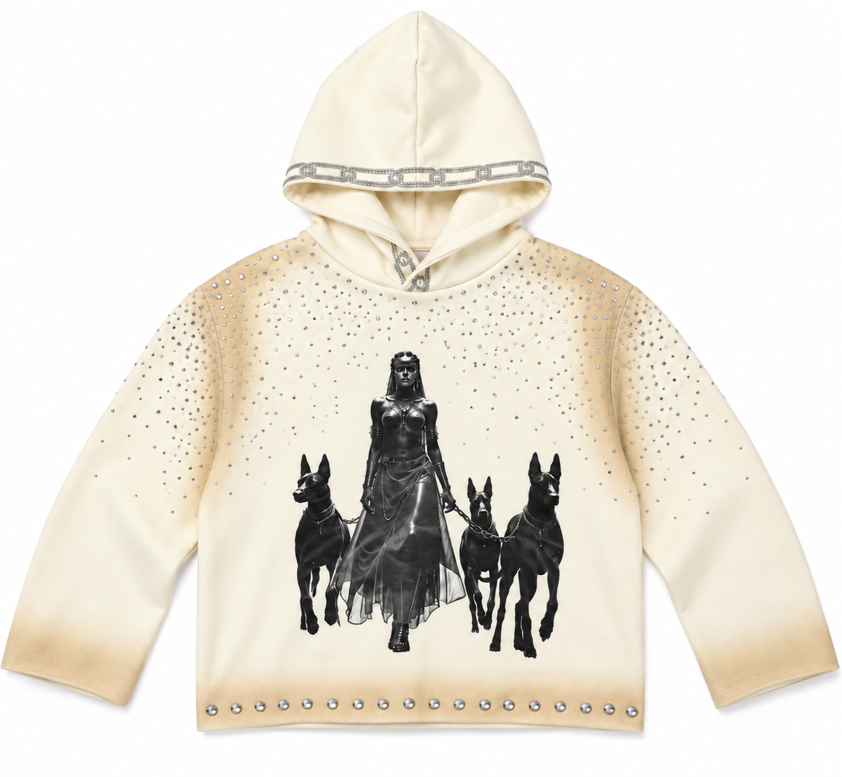 SD SPORT MEN'S MIDNIGHT GUARDIAN RHINESTONE GRAPHIC HOODIE