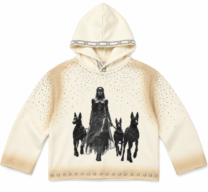 SD SPORT MEN'S MIDNIGHT GUARDIAN RHINESTONE GRAPHIC HOODIE