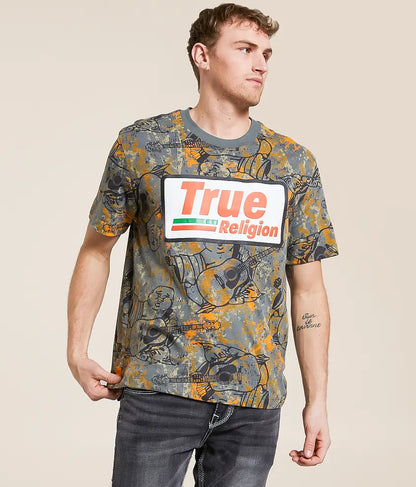 TRUE RELIGION MEN'S BUDDHA CAMO TEE