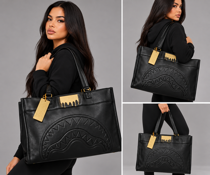 SPRAYGROUND GOLD BRICK LUXE TORTUGE TOTE (T9045)