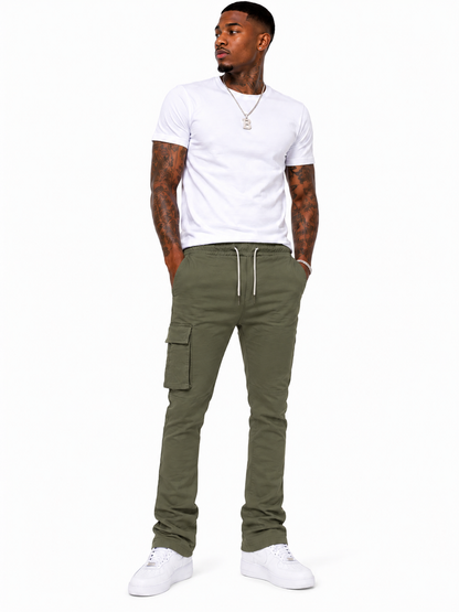 M1634 MAKOBI ADORNI STACKED NYLON PANTS