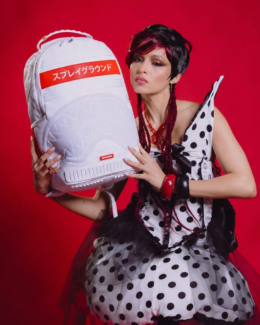 SPRAYGROUND ALL DAY WHITE JAPAN BACKPACK (B7390)