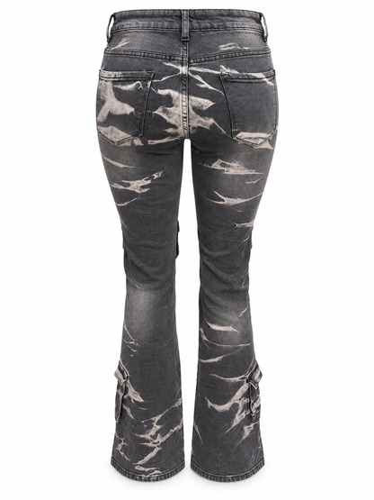 AMERICAN BAZI UTILITY FLARE JEANS