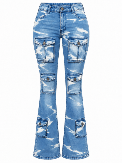AMERICAN BAZI UTILITY FLARE JEANS