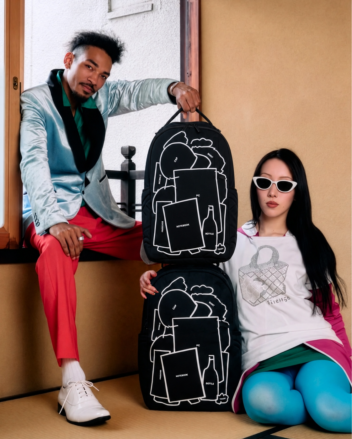 SPRAYGROUND COLLABORATION EMUNI INWARDS NIGHT BACKPACK (B8649)