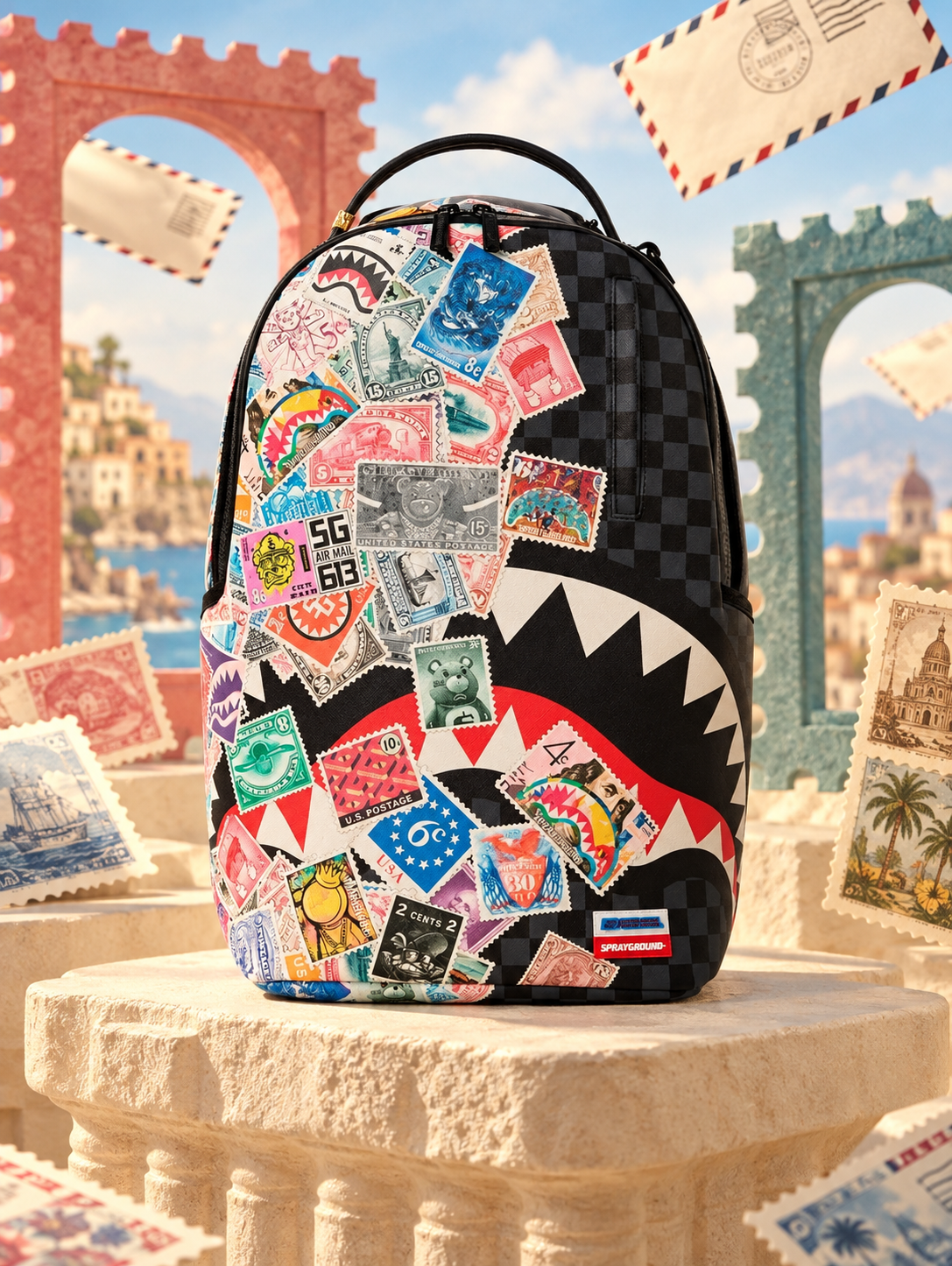 SPRAYGROUND USPS HALF STAMPS BACKPACK (B9226)