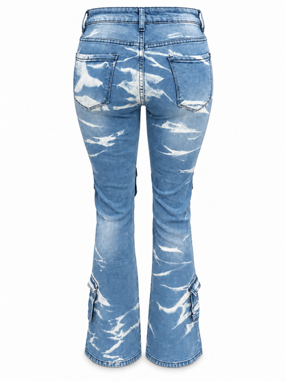 AMERICAN BAZI UTILITY FLARE JEANS