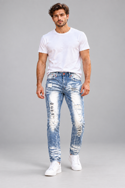 MAKOBI PENSACOLA SHREDDED JEANS (M1780)