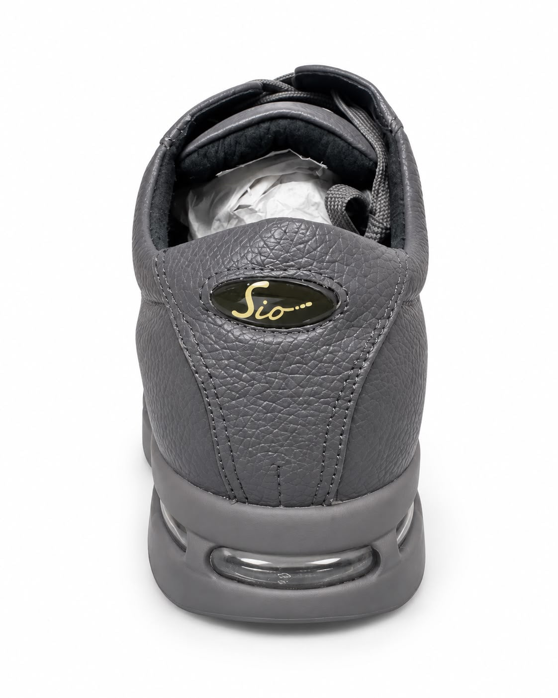 SIO PEBBLED LEATHER AIR CUSHION SNEAKERS (BRAUN)