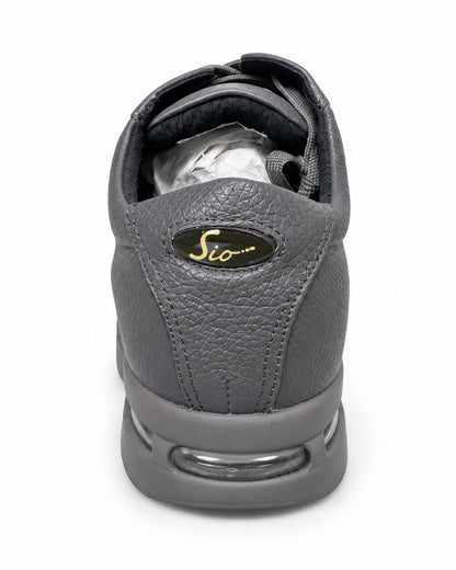 SIO PEBBLED LEATHER AIR CUSHION SNEAKERS (BRAUN)