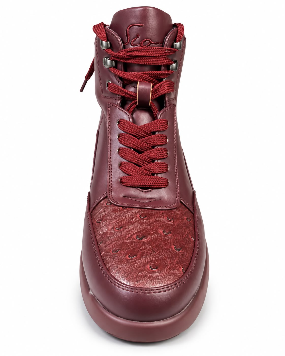 SIO OSTRICH EMBOSSED HIGH TOP AIR SNEAKERS (TROY)