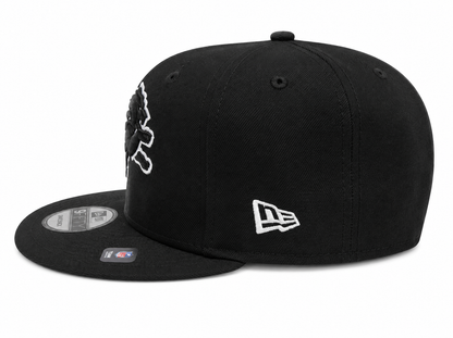 NEW ERA DETROIT LIONS BLACK/WHITE 9FIFTY SNAPBACK CAP