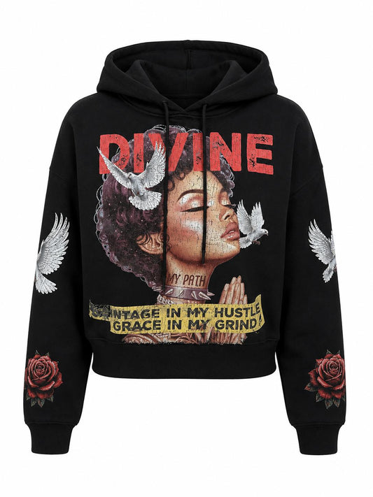 ROKU STUDIO WOMEN DIVINE CROPPED PULLOVER HOODIE
